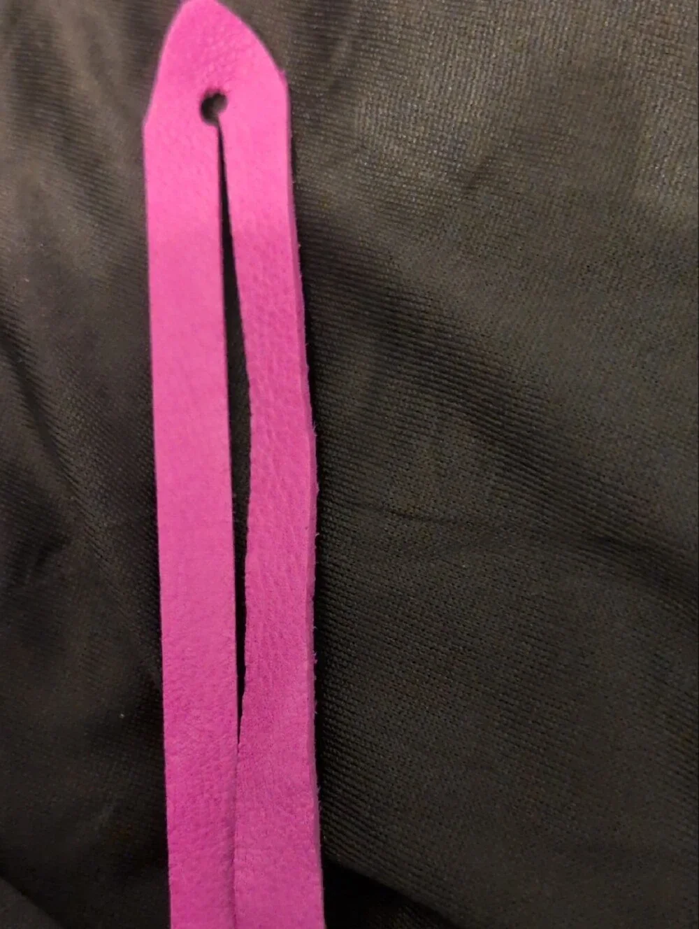Hand Made Leather Iridescent Dragonfly Bag Charm — Purple Accent